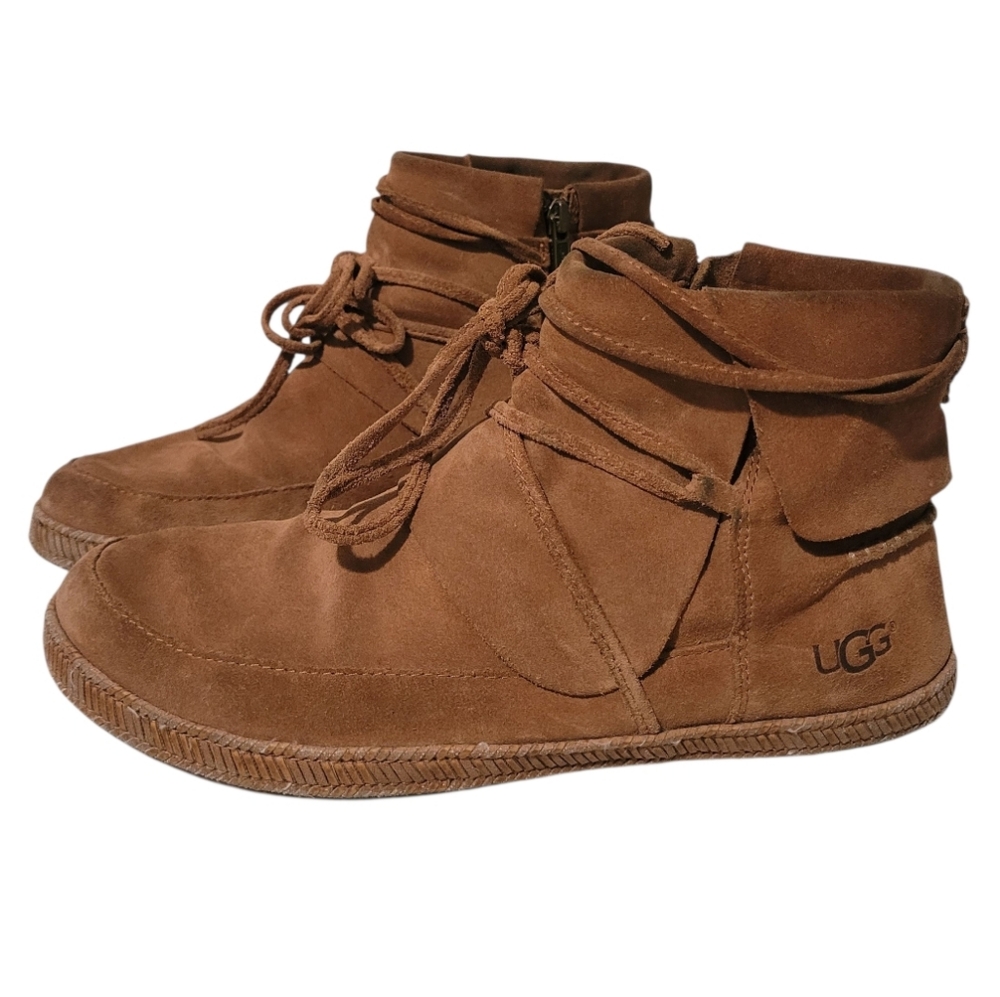UGG Reid Chestnut Tan Suede
Moccasin Boots Booties Wmn 9
Casual Fall Winter
